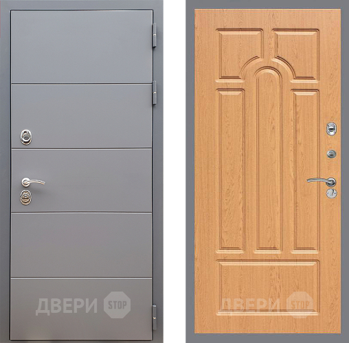 Входная металлическая Дверь Стоп АРТ ГРАФИТ ФЛ-58 Дуб в Мытищах