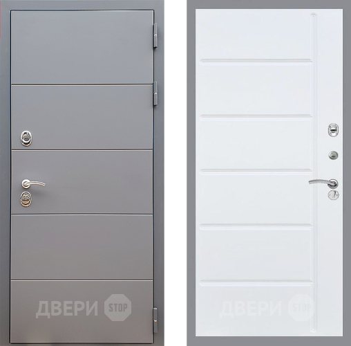 Дверь Стоп АРТ ГРАФИТ ФЛ-102 Белый ясень в Мытищах
