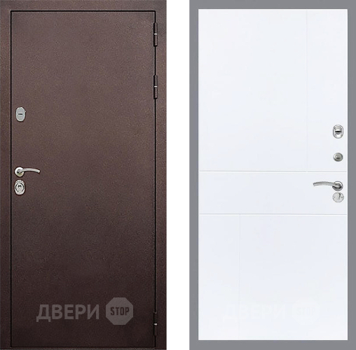 Дверь Стоп КЛАССИК Медь ФЛ-290 Силк Сноу в Мытищах