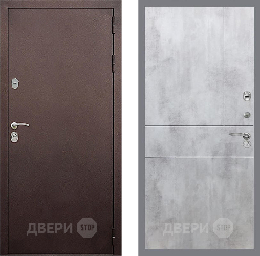 Дверь Стоп КЛАССИК Медь ФЛ-290 Бетон светлый в Мытищах
