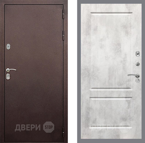 Дверь Стоп КЛАССИК Медь ФЛ-117 Бетон светлый в Мытищах