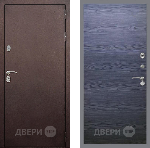 Входная металлическая Дверь Стоп КЛАССИК Медь Гладкая Дуб тангенальный черный в Мытищах