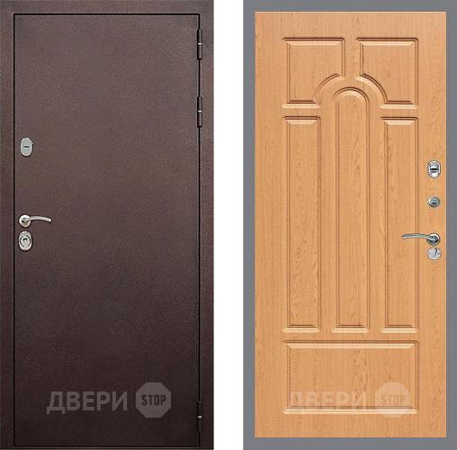 Входная металлическая Дверь Стоп КЛАССИК Медь ФЛ-58 Дуб в Мытищах
