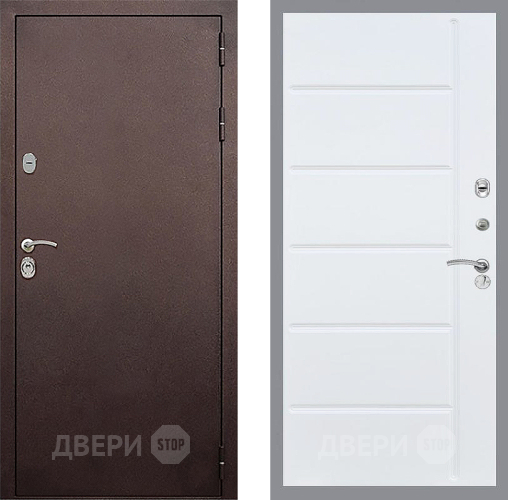 Дверь Стоп КЛАССИК Медь ФЛ-102 Белый ясень в Мытищах