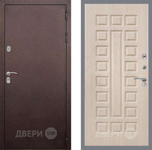 Входная металлическая Дверь Стоп КЛАССИК Медь ФЛ-183 Беленый дуб в Мытищах