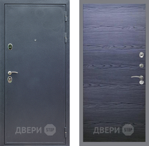 Входная металлическая Дверь Стоп СИЛЬВЕР Гладкая Дуб тангенальный черный в Мытищах