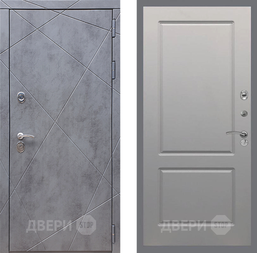 Входная металлическая Дверь Стоп Лучи ФЛ-117 Грей софт в Мытищах