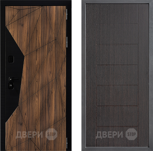 Входная металлическая Дверь Дверной континент ДК-11 ФЛ-Лайн Венге в Мытищах