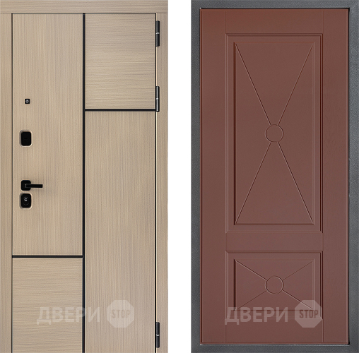 Входная металлическая Дверь Дверной континент ДК-14 ФЛ-617 Ясень шоколадный в Мытищах