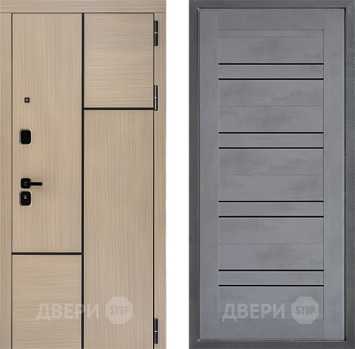 Входная металлическая Дверь Дверной континент ДК-14 ФЛ-49 Бетон серый в Мытищах