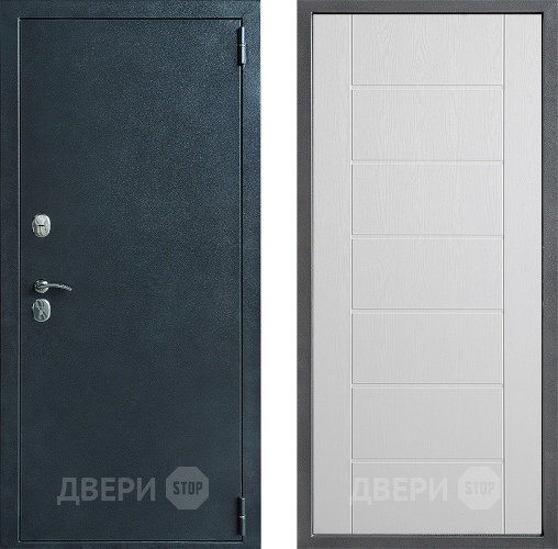 Входная металлическая Дверь Дверной континент ДК-70 Дизайн ФЛ-Лайн Белое дерево в Мытищах