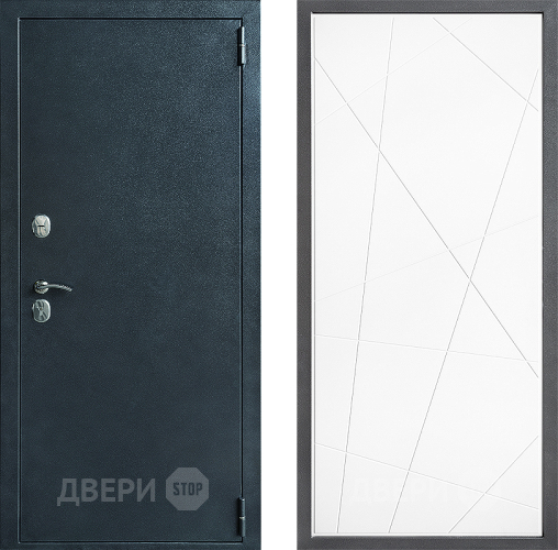 Входная металлическая Дверь Дверной континент ДК-70 Дизайн ФЛ-655 Белый софт в Мытищах