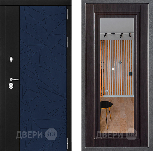 Входная металлическая Дверь Дверной континент ДК-9 ФЛЗ Зеркало Венге в Мытищах