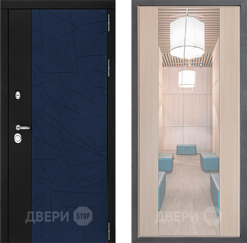 Входная металлическая Дверь Дверной континент ДК-9 ФЛЗ-1 Зеркало Капучино в Мытищах