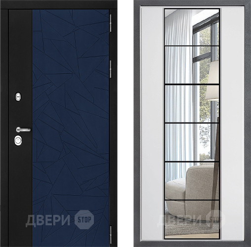 Дверь Дверной континент ДК-9 ФЛЗ-2 Зеркало Белый софт в Мытищах