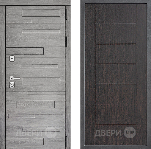 Входная металлическая Дверь Дверной континент ДК-10 ФЛ-Лайн Венге в Мытищах