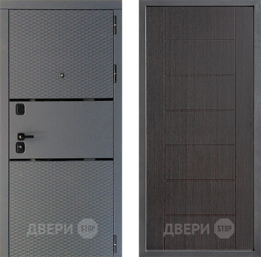 Входная металлическая Дверь Дверной континент Диамант Дизайн ФЛ-Лайн Венге в Мытищах