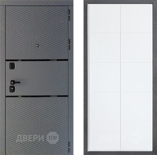 Входная металлическая Дверь Дверной континент Диамант Дизайн ФЛ-Кватро Белое дерево в Мытищах