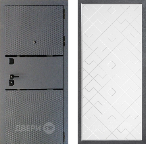 Входная металлическая Дверь Дверной континент Диамант Дизайн ФЛ-Тиффани Белый софт в Мытищах