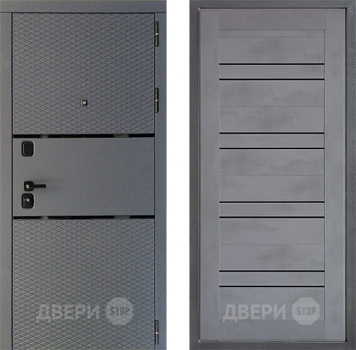 Дверь Дверной континент Диамант Дизайн ФЛ-49 Бетон серый в Мытищах