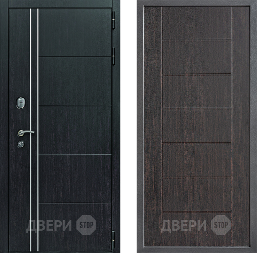 Входная металлическая Дверь Дверной континент Теплолюкс Дизайн ФЛ-Лайн Венге в Мытищах