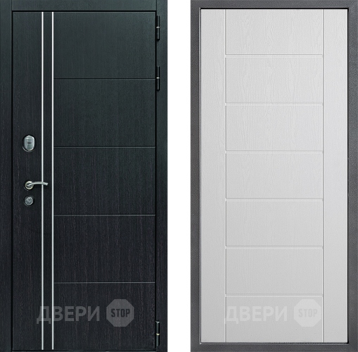 Входная металлическая Дверь Дверной континент Теплолюкс Дизайн ФЛ-Лайн Белое дерево в Мытищах