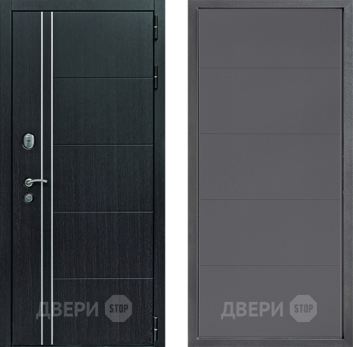 Входная металлическая Дверь Дверной континент Теплолюкс Дизайн ФЛ-649 Графит софт в Мытищах