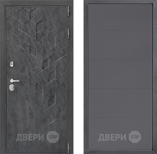 Входная металлическая Дверь Дверной континент ДК-3/713 ФЛ-649 Графит софт в Мытищах
