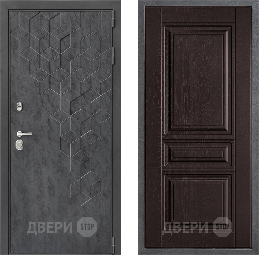 Входная металлическая Дверь Дверной континент ДК-3/713 ФЛ-243 Дуб шоколадный в Мытищах