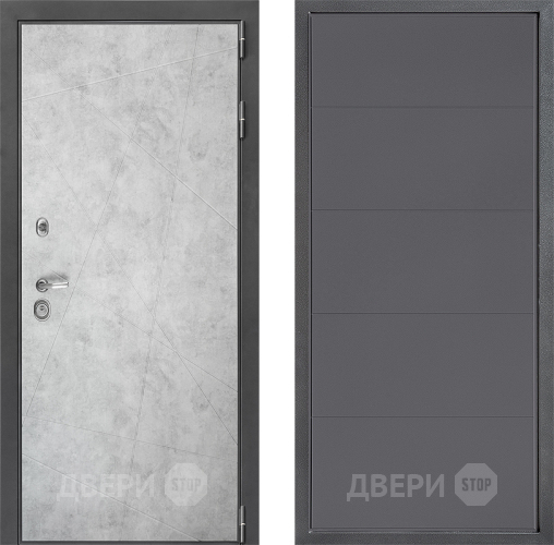 Входная металлическая Дверь Дверной континент ДК-3/743 ФЛ-649 Графит софт в Мытищах