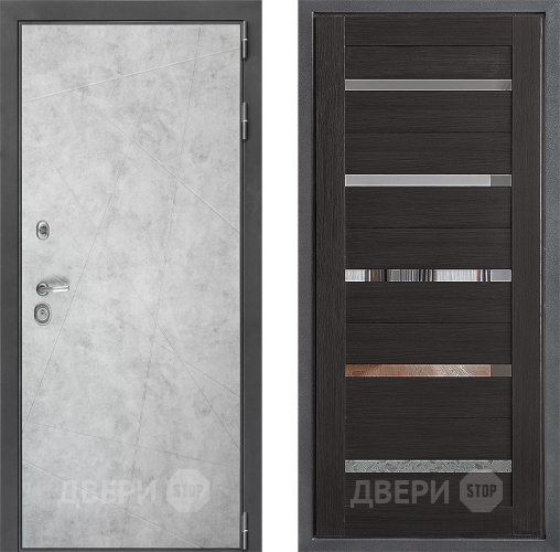 Входная металлическая Дверь Дверной континент ДК-3/743 ФЛ-47 Венге в Мытищах
