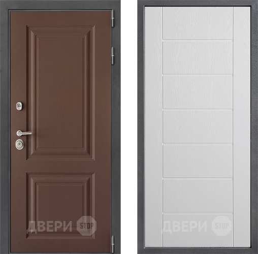 Входная металлическая Дверь Дверной континент ДК-3/729 ФЛ-Лайн Белое дерево в Мытищах