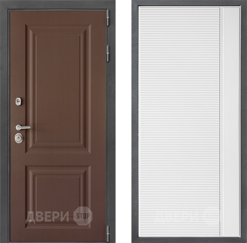 Входная металлическая Дверь Дверной континент ДК-3/729 ФЛ-757 Белое Стекло Софт милк в Мытищах