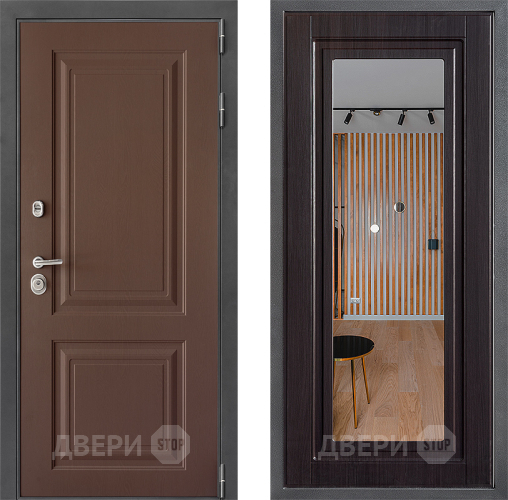 Входная металлическая Дверь Дверной континент ДК-3/729 ФЛЗ Зеркало Венге в Мытищах