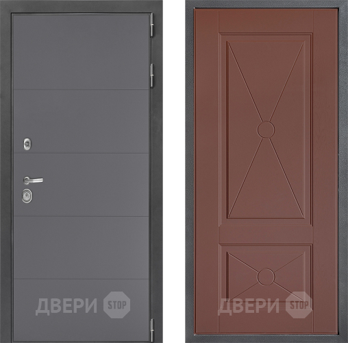 Входная металлическая Дверь Дверной континент ДК-3/649 ФЛ-617 Ясень шоколадный в Мытищах