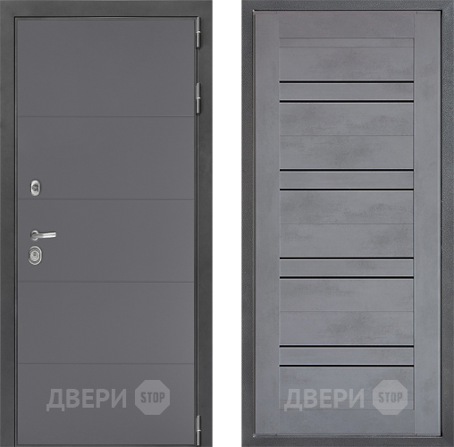 Входная металлическая Дверь Дверной континент ДК-3/649 ФЛ-49 Бетон серый в Мытищах