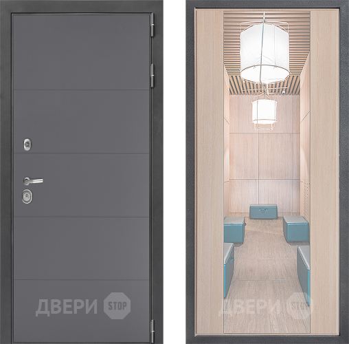 Дверь Дверной континент ДК-3/649 ФЛЗ-1 Зеркало Капучино в Мытищах
