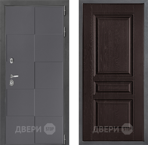 Входная металлическая Дверь Дверной континент ДК-3/606 ФЛ-243 Дуб шоколадный в Мытищах