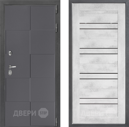 Входная металлическая Дверь Дверной континент ДК-3/606 ФЛ-49 Бетон снежный в Мытищах