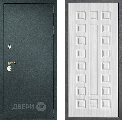 Дверь Дверной континент Рубикон Серебро Дизайн ФЛ-183 Сандал белый в Мытищах