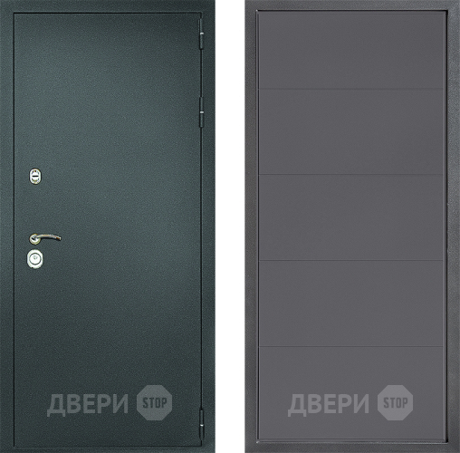 Дверь Дверной континент Рубикон Серебро Дизайн ФЛ-649 Графит софт в Мытищах