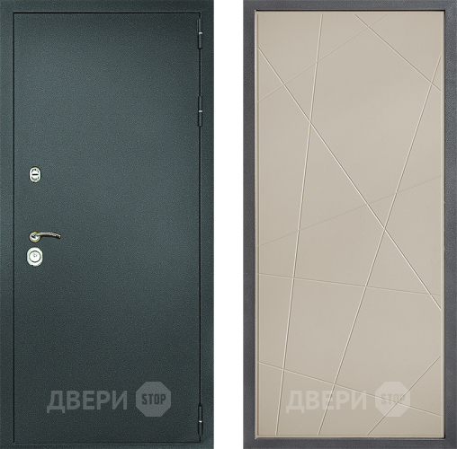 Дверь Дверной континент Рубикон Серебро Дизайн ФЛ-655 Капучино в Мытищах
