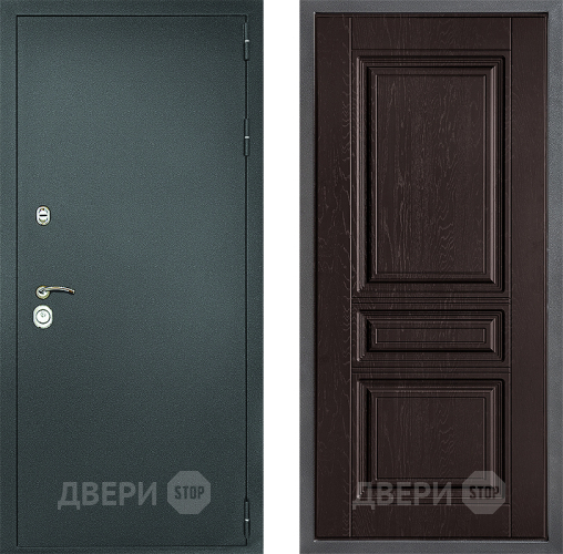 Дверь Дверной континент Рубикон Серебро Дизайн ФЛ-243 Дуб шоколадный в Мытищах