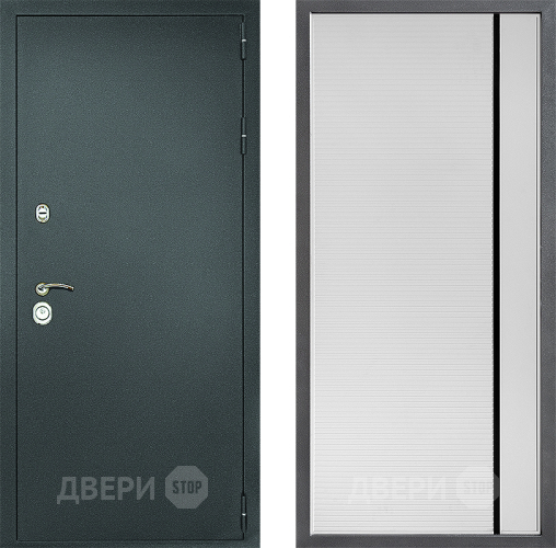 Дверь Дверной континент Рубикон Серебро Дизайн ФЛ-757 Черное Стекло Софт милк в Мытищах