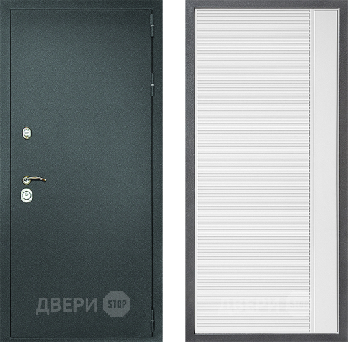 Входная металлическая Дверь Дверной континент Рубикон Серебро Дизайн ФЛ-757 Белое Стекло Софт милк в Мытищах