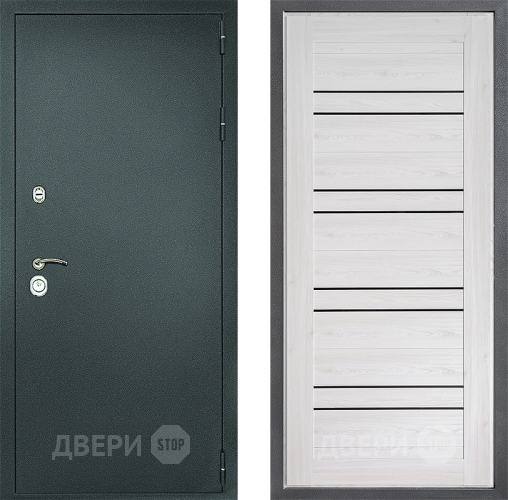 Дверь Дверной континент Рубикон Серебро Дизайн ФЛ-49 Сосна белая в Мытищах