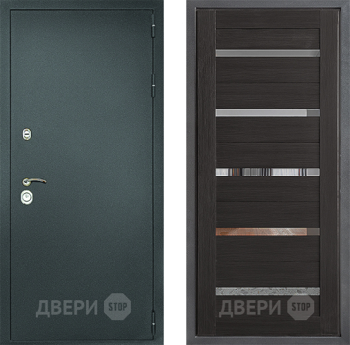 Дверь Дверной континент Рубикон Серебро Дизайн ФЛ-47 Венге в Мытищах