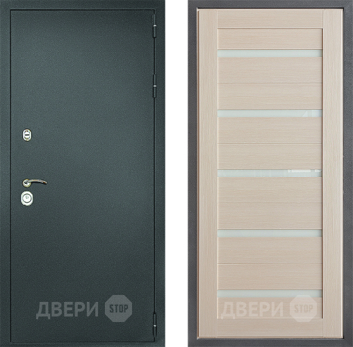 Дверь Дверной континент Рубикон Серебро Дизайн ФЛ-47 Лиственница белая в Мытищах