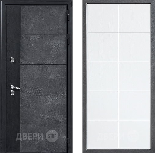 Входная металлическая Дверь Дверной континент ДК-15 Бетон ТЕРМО ФЛ-Кватро Белое дерево в Мытищах