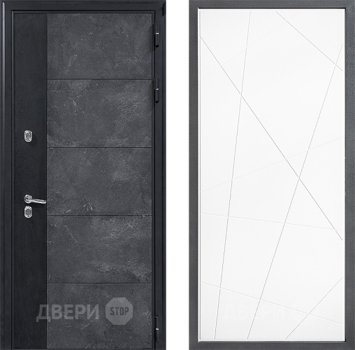 Входная металлическая Дверь Дверной континент ДК-15 Бетон ТЕРМО ФЛ-655 Белый софт в Мытищах